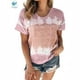 thumbnail image 2 of Camiseta de mujer con cuello redondo, manga corta, blusa informal estampada, rosa, XXL Vogacara AP002430-17, 2 of 7