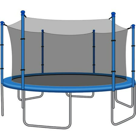 SkyBound Trampoline Net for Frames with 6 Straight Enclosure Poles or 3 Arches