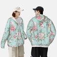 thumbnail image 4 of Fotbe Vintage Floral Chaqueta con Protección Solar UPF 50+ para Hombre y Mujer, Camisa con Capucha y Bolsillos-Small, 4 of 7