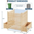 thumbnail image 2 of Bingirl 22X40 Inch Outdoor Privacy Fence Panels 2-Panel Wood AC Unit Screen with Planter Box Wood Privacy Fence Panels for Outside Versatile Indoor Outdoor Use, 2 of 8