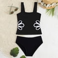 thumbnail image 5 of NIEWTR Girls' Adjustable Strap Bikini Set Summer Cute Quick Dry 2 Piece Swimsuits For Toddler(Black,9-10 Years), 5 of 7