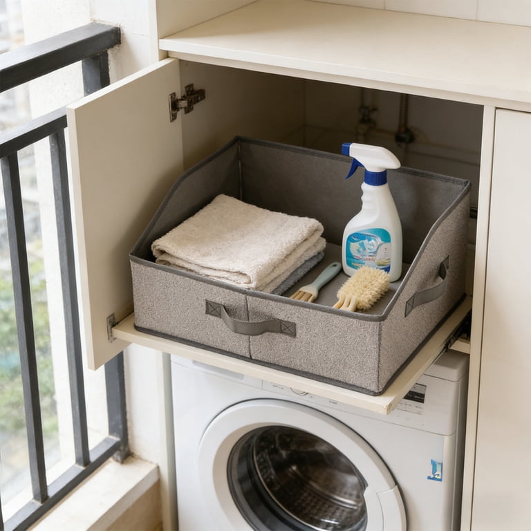 Foldable Trapezoid Storage Bin for Nursery and Bedroom Organizing