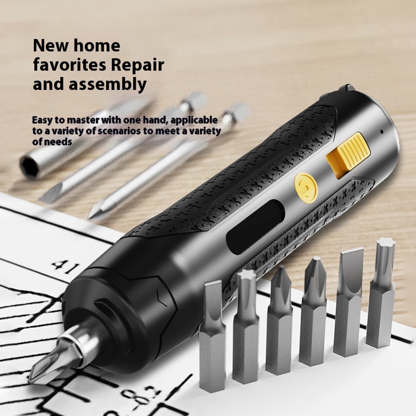 46 in 1 Rechargeable Cordless Electric Screwdriver Set Precise Power Tool Drill for Computer Repair