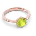 thumbnail image 3 of 2.00 T.C.W Beautiful Round Cut Peridot Gemstone Wonderful Wedding Ring for Women Solid 14K Rose Gold Size 7 by Diamond-Capitals, 3 of 8
