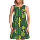 thumbnail image 1 of Disketp Cactus 1 para Vestido sin Mangas para Mujeres, Vestidos de Verano para Mujeres, Casual y Holgado para la Playa, 1 of 7