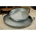 thumbnail image 4 of Wedding Decor Round Galvanized Metal Serving Tray with Metal Handles 24 inch, 4 of 4