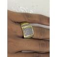 thumbnail image 5 of Halo Jewelers 0.75 Carat (ctw) 14k Yellow Gold Round Cut Natural Diamond Cluster Men's Wedding Ring Diamond Jewelry For Mens | H-I Color, I2 Clarity, 3/4 CT Ring Size-13, 5 of 6