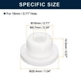 thumbnail image 3 of Unique Bargains 6 Pcs White Plug Holes, T18 Rubber Button Plug for 17mm/0.67' Hole, 3 of 6