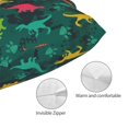 thumbnail image 3 of Fotbe Colorful Dinosaurs Funda de Almohada Decorativa Estilo Occidental, Lujo en Algodón, Fundas para Almohadas King, Cojín Estampado para Decoración del Hogar-14"x20", 3 of 6