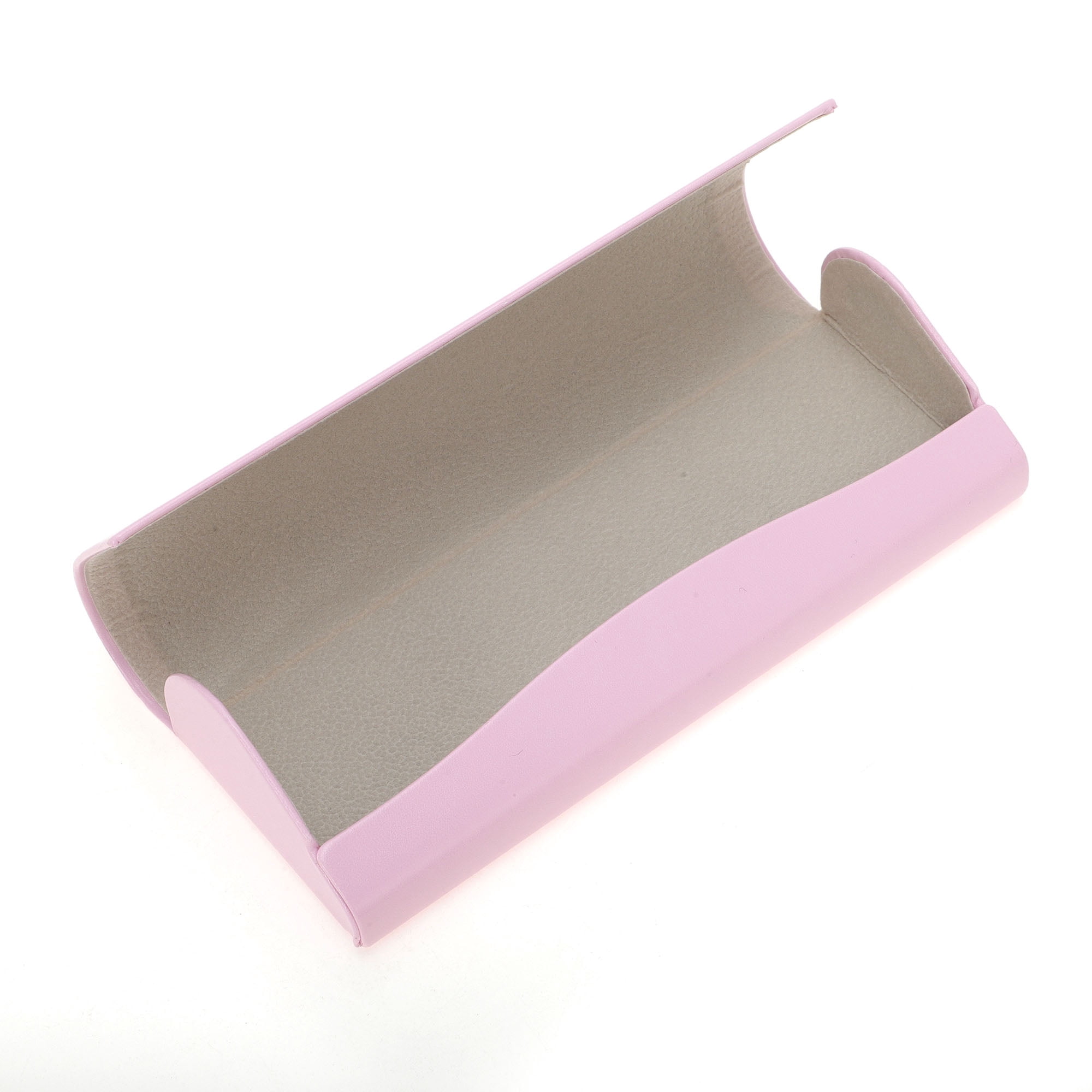 Unique Bargains Faux Leather Portable Eyeglasses Case 6.3"x2.56"x1.3"(L*W*H) Pink
