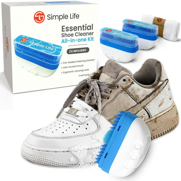Kit limpiador de zapatillas Simple Life todo en 1 con paño de microfibra