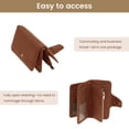 thumbnail image 6 of Leather Wallets for Men, Bifold Wallet Slim Minimalist for Women with RFID Blocking, Card Holders, ID Window, Money Clip, Coin Pocket, Brown, 6 of 6