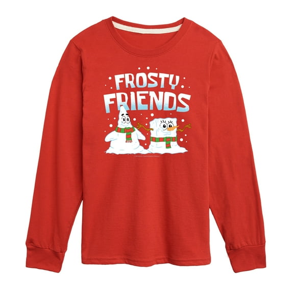 SpongeBob SquarePants - Frosty Friends - Toddler And Youth Long Sleeve Graphic T-Shirt