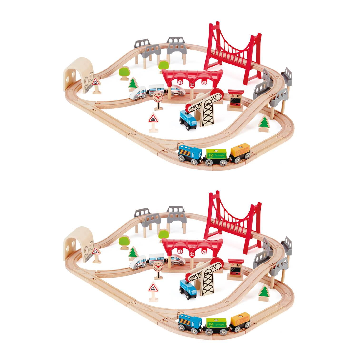 hape double loop railway set