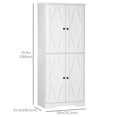 thumbnail image 3 of HOMCOM 71" Farmhouse Tall Kitchen Pantry Storage Cabinet, White, 3 of 10