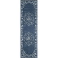 thumbnail image 6 of SAFAVIEH Glamour Gaia Floral Bordered Wool Runner Rug, Blue, 2'3" x 8', 6 of 11
