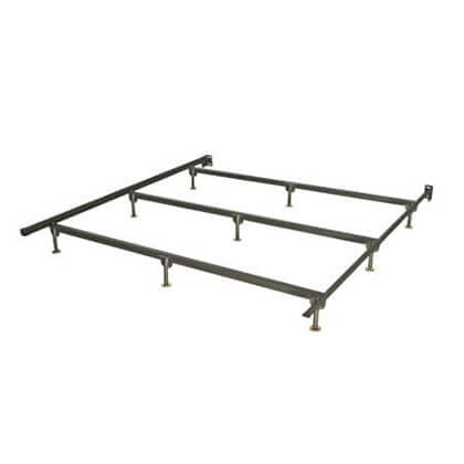 Adjustable Metal Bed Frame for Box Spring Mattress Heavy Duty Fits All Sizes 