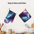 thumbnail image 6 of Bingfone Starry Multicolored Wolf Print Oven Mitts Pot Holders Set 2 PCS for Kitchen for Cooking Grilling Baking BBQ Pot Holders Cook Essentials, 6 of 7
