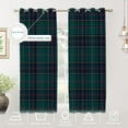 thumbnail image 5 of Tartan Plaid Blackout Window Curtains, Green Scottish Fabric Kilt Twill Woven Thermal Insulated Curtains Grommet Top Window Drapes for Living Room, Bedroom 42"W x 84"L (Pack of 2), 5 of 5