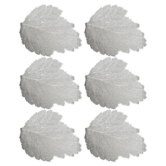 Cateissary 6 pack/lote tapetes para de comedor impermeables y a prueba de aceite tapete para de comedor fácil de limpiar Mostrada plata