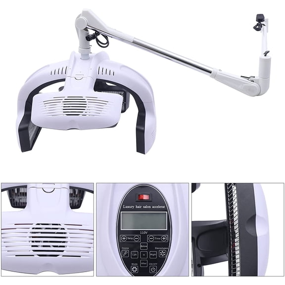 Professional Wall Mounted Hair Dryer 1250W Hairdressing Care Color Processor Adjustable Hair Dryer with Wall Arm 3 in 1 Drying Perming Machine Beauty Salon Equipment