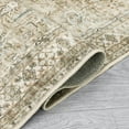 thumbnail image 5 of Hasoo Traditional Area Rugs 9' x 12' Foldable Persian Oriental Floral Print Carpet Non Slip Indoor Thin Rug for Living Room Bedroom Kitchen Brown, 5 of 6