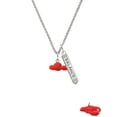 thumbnail image 2 of Delight Jewelry Resin Puffy Red Lobster Silvertone Balance Bar Charm Necklace, 23", 2 of 4