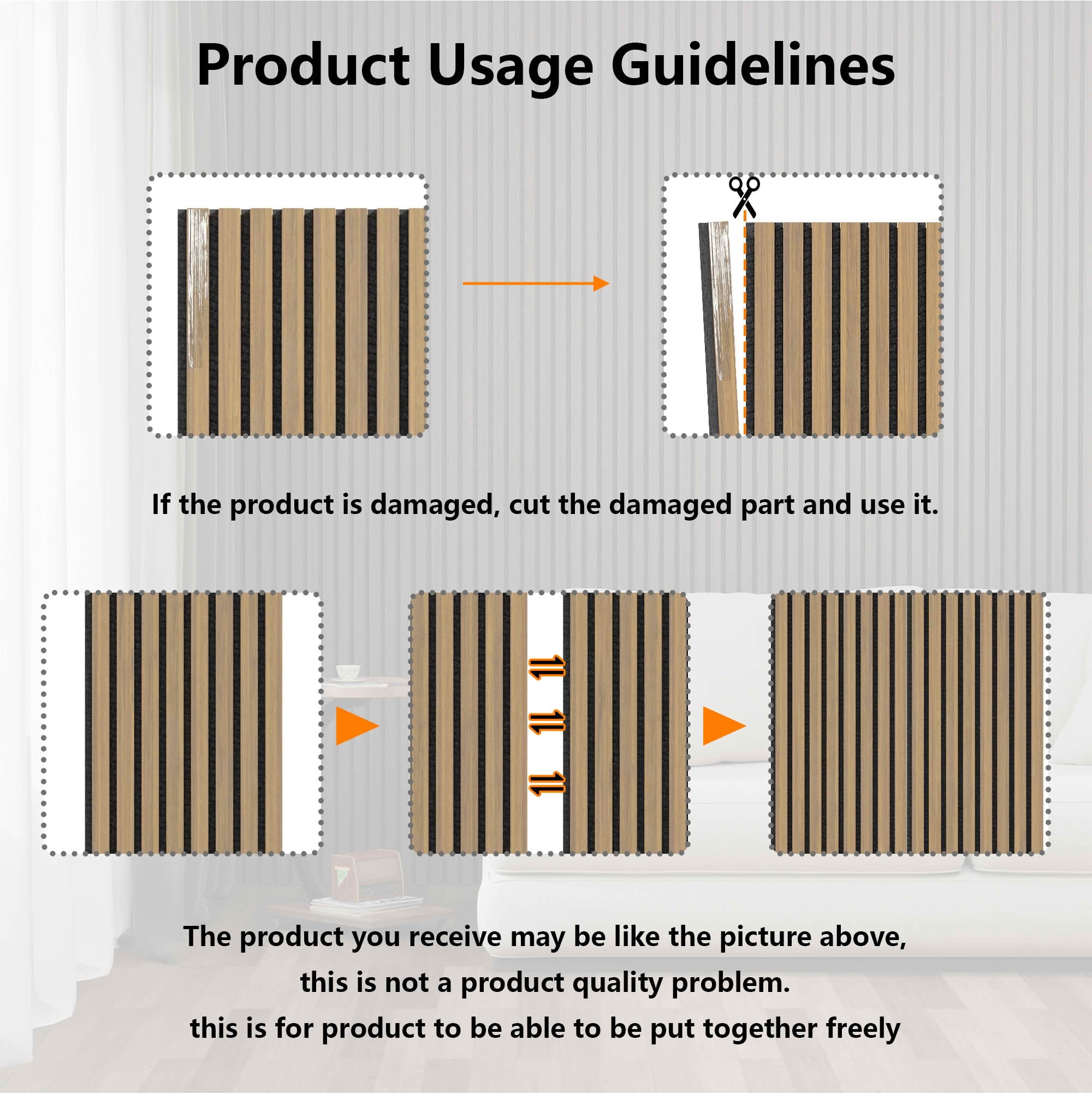 MAYEERTY Natural Wood Veneer MDF Sound Absorbing Panel for Wall Decor, 94x12x1 Inch, 2 Pack