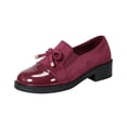 thumbnail image 2 of Willtoo Women's Retro Bowknot Loafers Breathable Slip-On Platform Loafers Chunky Heel Comfortable Round Toe Shoes Low Heel Dressy Walking Work Shoes, 2 of 5