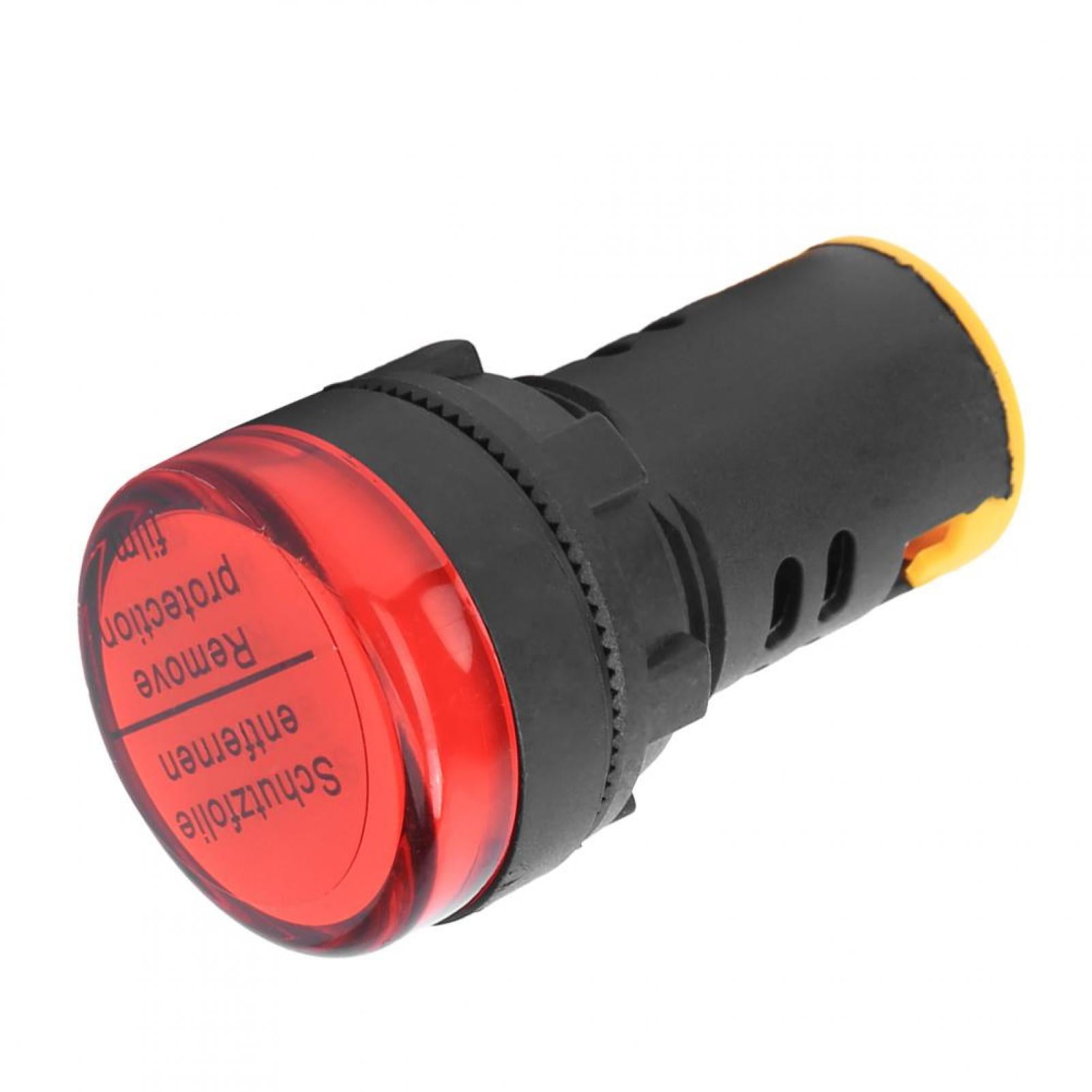 2PCS Red 22mm 12V Panel Mount LED Power Indicator Pilot Signal Light Lamp