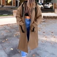 thumbnail image 5 of Rciityk Women's Long Zip Up Hoodie Jacket Oversized Winter Fleece Lined Drawstring Long Sleeve Hooded Cardigan Coat with Pockets, Gifts for Women, 5 of 9