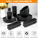 thumbnail image 4 of 48pcs Vajilla Juego Cocina Paja Trigo Plato Tazas Kit Modelo Negro, 4 of 4