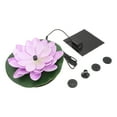 thumbnail image 3 of Purple Solar Powered Water Lily Fountain for Garden Decoration Plastic 1 Set, 3 of 6