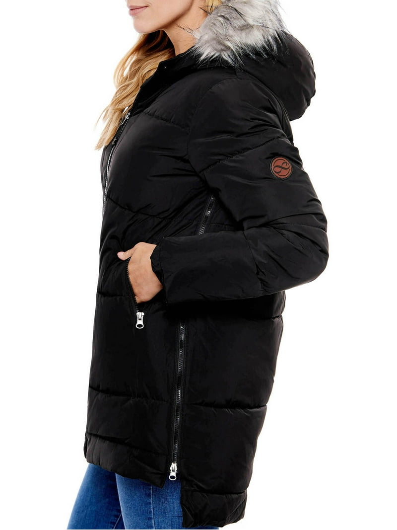BE BOUNDLESS Women's Water-Resistant Diamond Quilted Hooded Parka - Lightweight Windproof Jacket
