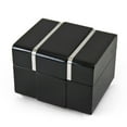 thumbnail image 1 of Modern 18 Note Black Lacquer Musical Jewerly Box With Chrome Accents - Everything is Beautiful, 1 of 2