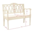 thumbnail image 2 of Pemberly Row Modern / Contemporary Poplar Wood Bench in White, 2 of 5