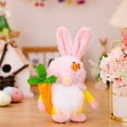 thumbnail image 4 of KUAZOU Easter Gnomes Plush,Easter Gnome Plush Elf Decorations,Handmade Gnome Bunny Faceless Doll Easter Ornaments-Pink, 4 of 4