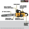 thumbnail image 2 of DeWalt 60V MAX Brushless Cordless 20" 5.0Ah Chainsaw Kit w/Chain Adjustment, 2 of 7