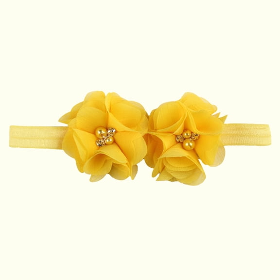 Cute Hairbands for Girls Size 0-3 Toddlers Trendy Stretchy Solid Color Floral Hair Accessories Ribbons Headbands
