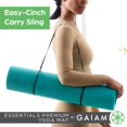 thumbnail image 4 of Gaiam Essentials Esterilla De Yoga Premium Con Eslinga, Color Negro, 72 Pulgadas De Largo X 24 Pulgadas De Ancho X 1/4 Pulgadas De Grosor, 4 of 5