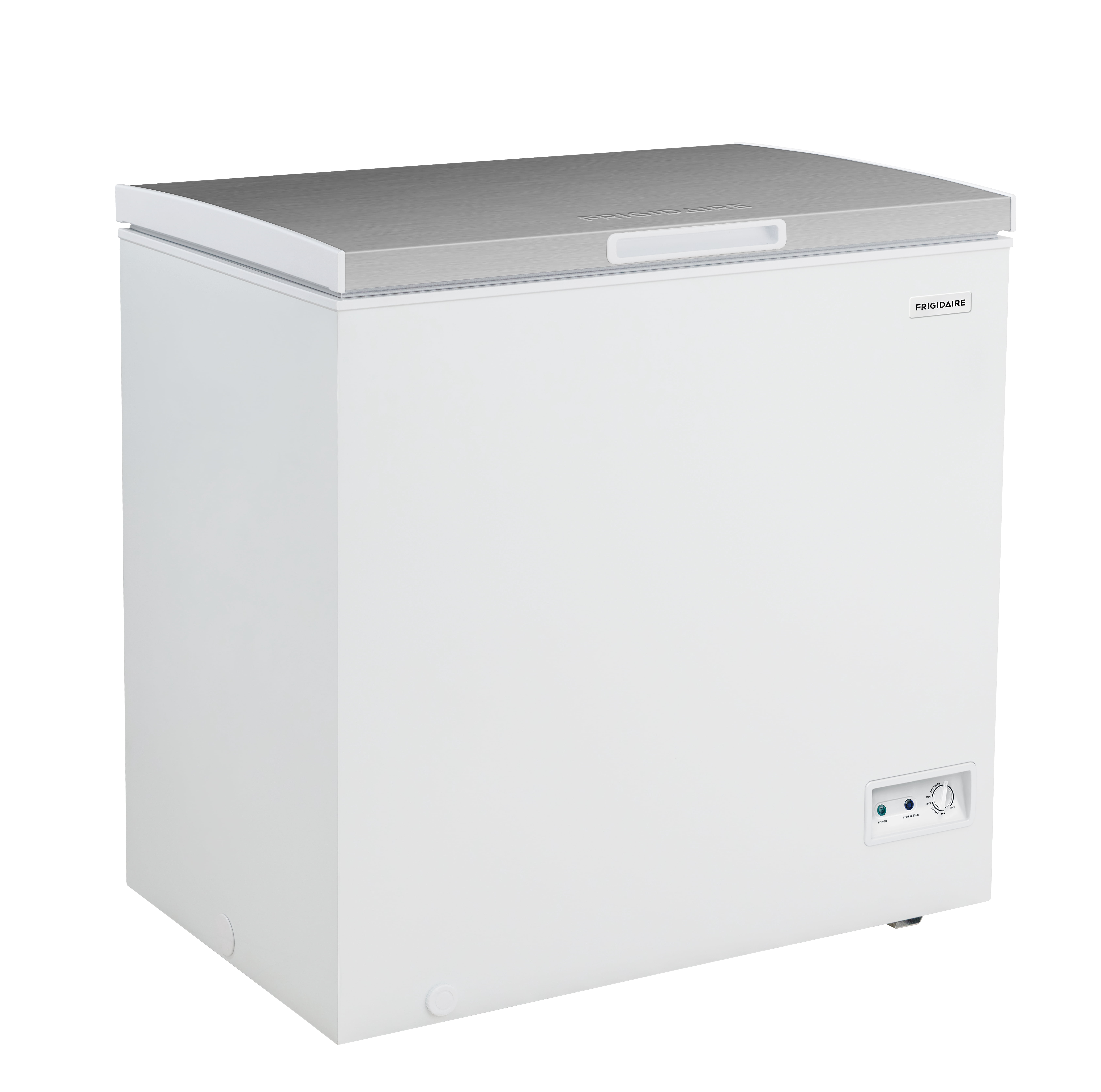 Frigidaire 7.0 Cu. ft. Garage Ready Chest Freezer, Deep Freezer with Stainless Steel Lid, White