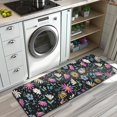 thumbnail image 3 of Black Daisy Flower Colorful Blooms Pattern Kitchen Rug Mat,Kitchen Runner Rugs Non Skid Washable,Decorative Kitchen Floor Mats for Kitchen,Sink,Laundry,17"x47.2", 3 of 7