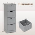 thumbnail image 3 of Costway 32.5'' Bathroom Floor Cabinet with Anti-tipping Device Freestanding Towel Cabinet Gray, 3 of 10