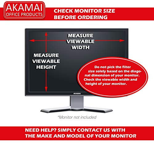 Desktop Monitor Protector - Black Security Shield 20.1 Akamai Computer Privacy Screen 20.1 inch Diagonally Measured, Black 4:3 UV & Blue Light Filter 