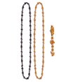 thumbnail image 2 of Beistle Set of 24 Assorted Black and Orange Halloween Beaded Necklaces 36", 2 of 2