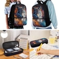 thumbnail image 2 of Uorisanigo Galaxy Wolf School Backpack Set with Lunch Box Pencil Case Water Bottle Holder Pouch, 4 Pieces, Boys, Bookbag Children's Backpacks for Middle School, 2 of 7