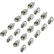PH PandaHall 100pcs Stainless Steel Cord Ends Open Clamshell Crimp Bead Tips Knot Covers End Caps Jewelry Findings for Bracelet Necklace Making DIY