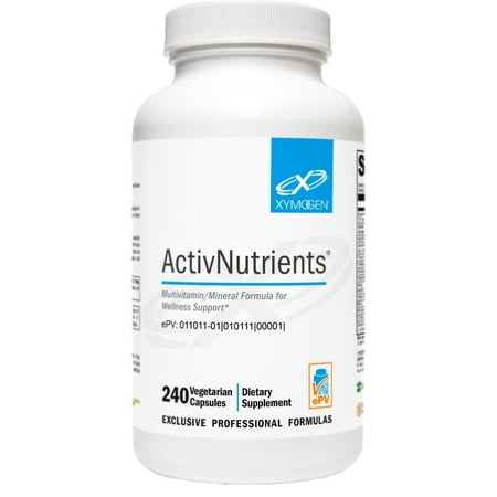 XYMOGEN ActivNutrients - Multivitamin & Multimineral Formula - Wellness, Immune & Energy Support - Active B Vitamins & Chelated Minerals - Vegetarian, Non-GMO & Gluten Free - 240 Count