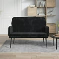 thumbnail image 2 of vidaXL Loveseat Upholstered Couch Bench with Armrests for Dining Room Velvet, 2 of 30