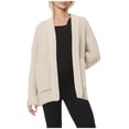 thumbnail image 2 of Bxsruta Womens Open Front Cardigan Long Sleeve Knit Sweater Chunky Casual Outerwear, 2 of 6